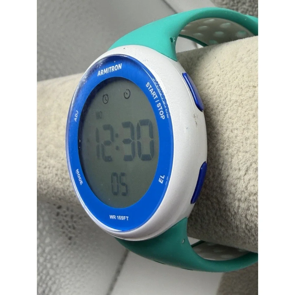 Armitron Pro Sport 40/8423‎ Green Digital Ladies Watch 43MM 8.5